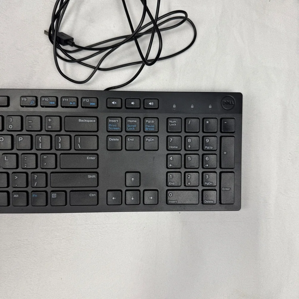 Dell KB216d Wired Keyboard Black USB Full Size Multimedia Keys Chiclet Style